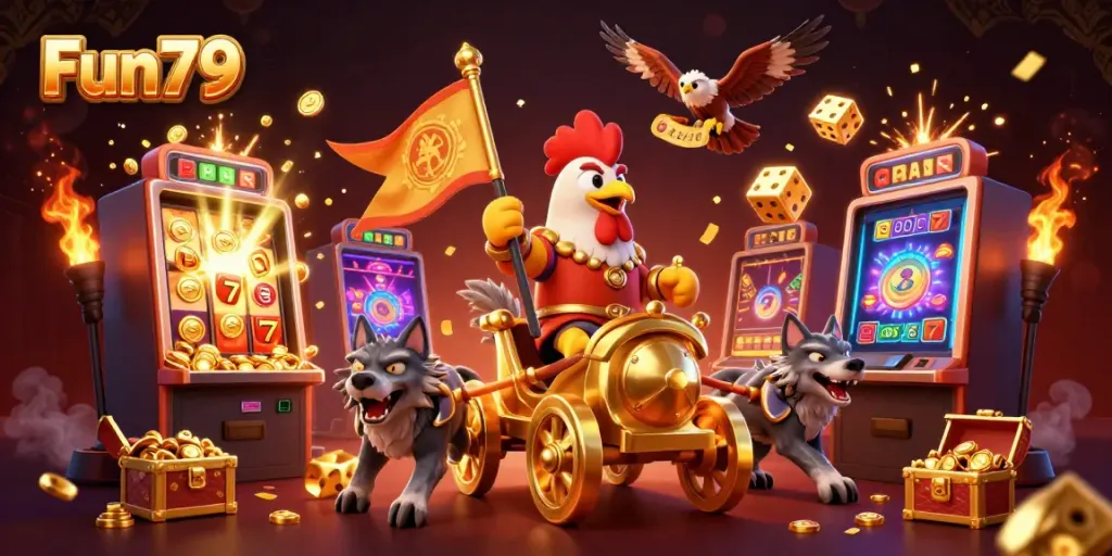Experience the Fun79 online casino with vibrant 3D characters and thrilling jackpot scenes.