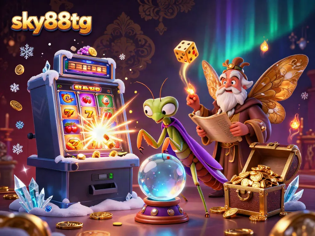 Engage with the magical world of sky88tg as a fortune teller and librarian unveil thrilling casino adventures.