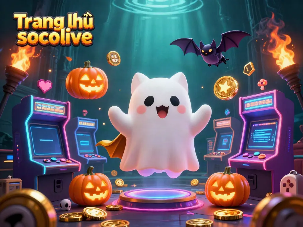Engage with Trang chủ socolive in a lively haunted casino scene filled with vibrant gaming elements.