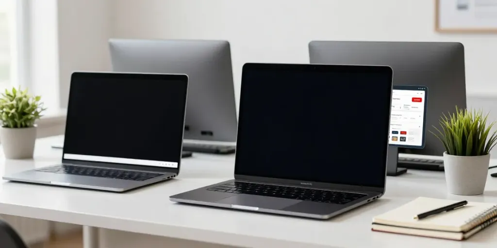 Finding YouTube influencers using innovative technology and SaaS solutions in a modern workspace.